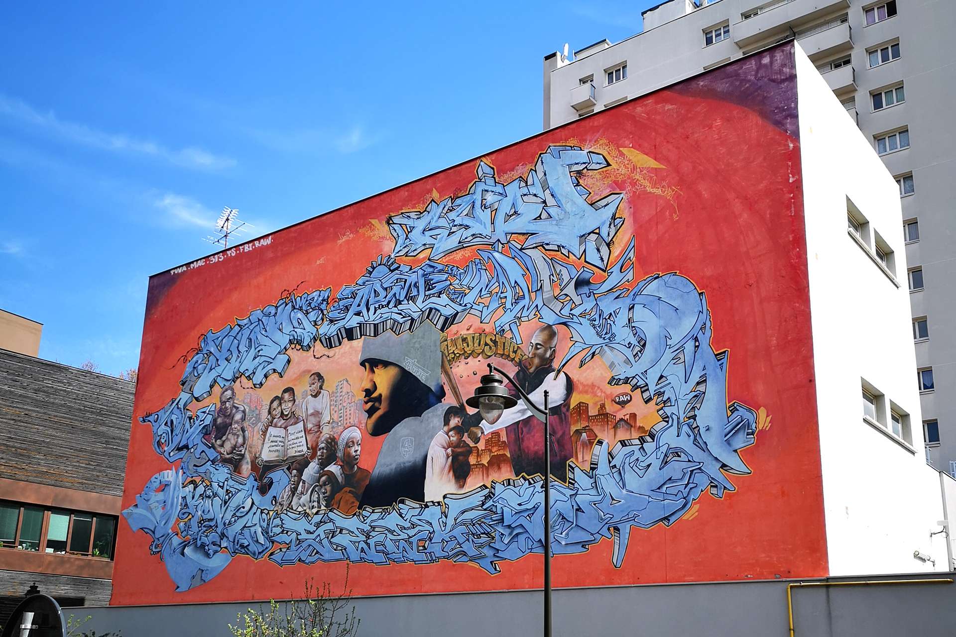 TWA, MAC, 313, TS, FBI et RAW - Fresque - Saint-Denis - 30-03-2019